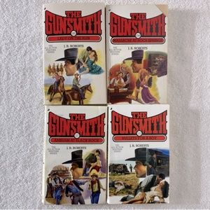 Vintage The Gunsmith All Action Western Romance Novel x4